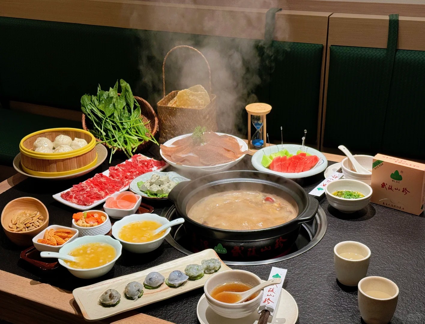 Wild mushroom hotpot